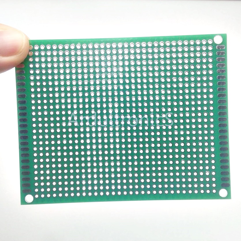 Through hole Universal Prototyping PCB Board size 7x9 cm (แผ่น PCB ไข่ปลา 2 หน้า)