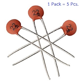 ตัวเก็บประจุ Ceramic Capacitor ตัวเก็บประจุชนิดเซรามิก 22pF 50V (pack 5 ตัว)
