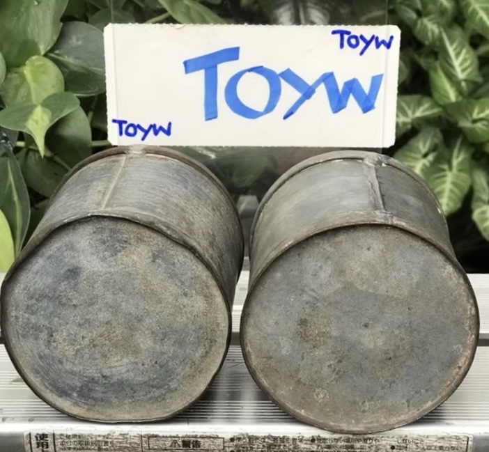 ของโบร่ำโบราณ ราคาต่อชิ้น ลิตรตวงข้าวสังกะสี ลิตรตวงข้าวโบราณ ขนาด 0.5 ลิตร ตอกครุฑและเลขกำกับ ไม่ผุไม่รั่ว