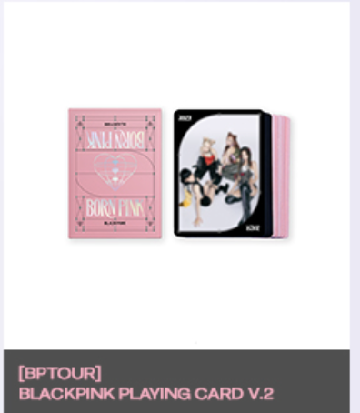 BLACKPINK - ของสะสมงานคอน BLACKPINK WORLD TOUR [BORN PINK] SEOUL - Playing card ver 2 - ส่ง เครืองบิน