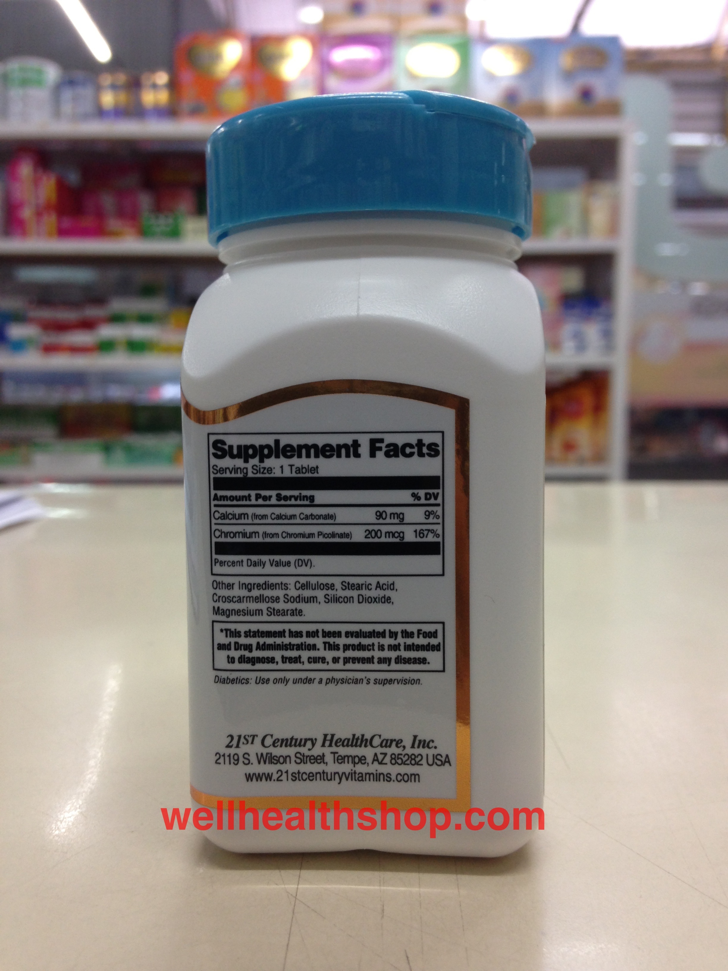 Chromium Picolinate 200mcg 100tab 21st CENTURY
