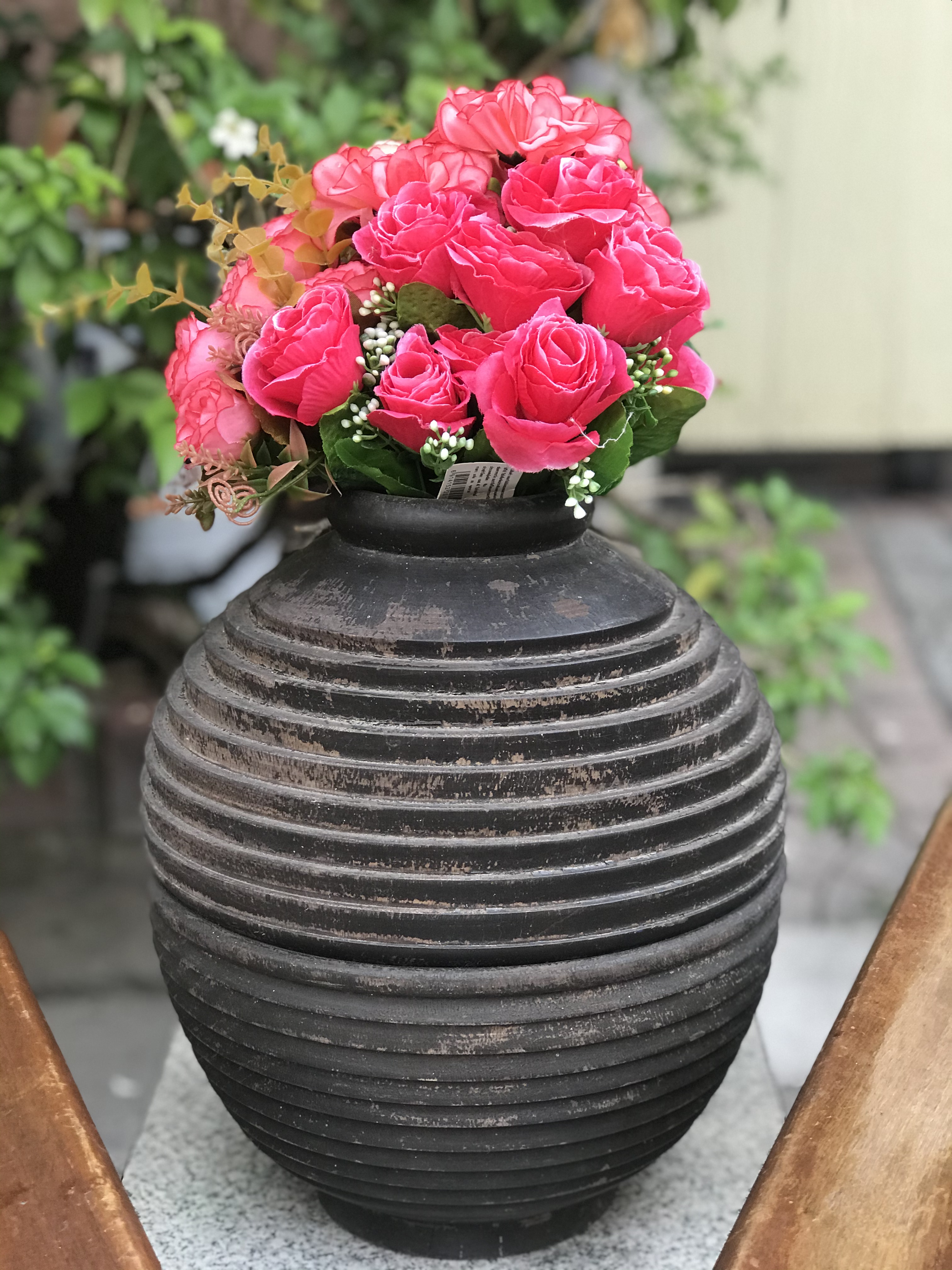 งานเก่า แจกันไม้ (ไม่รวมดอกไม้) แนววินเทจ สำหรับแต่งบ้าน แต่งร้าน 750 บาท