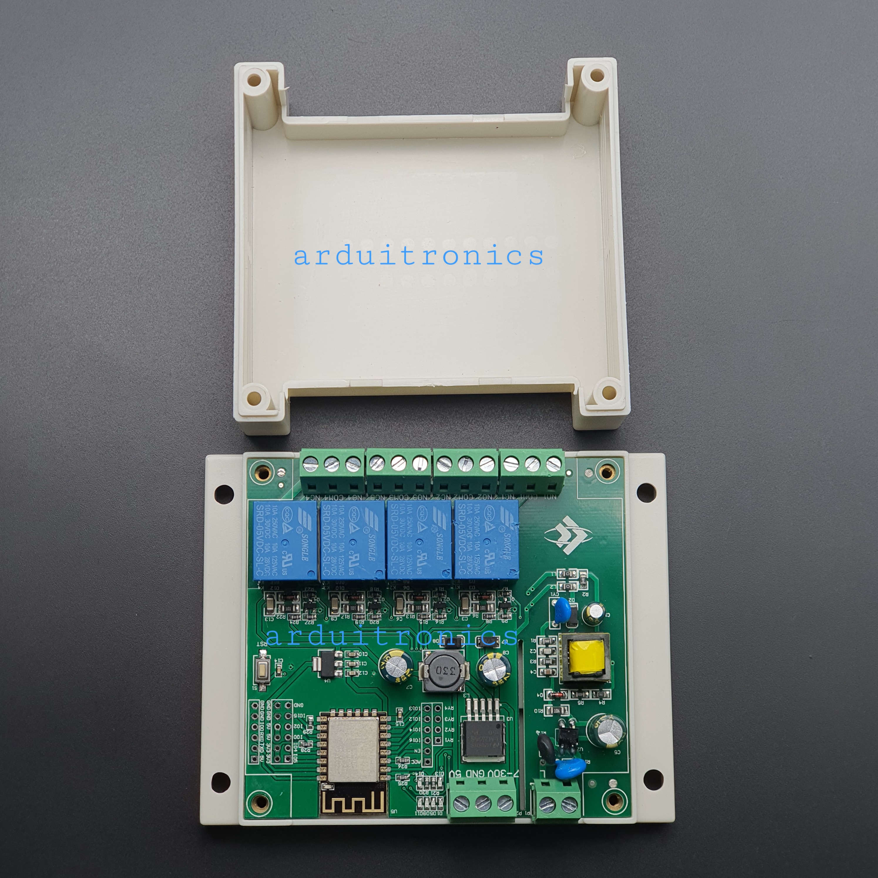 ESP8266 Wireless WiFi 4 Channel Relay ULE ESP-12F for Arduino + Case