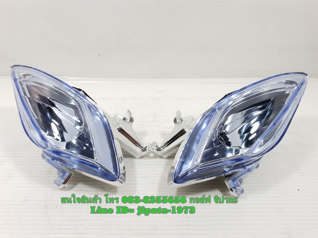(Wave 125 R) ชุดไฟเลี้ยวหน้า Honda Wave 125 R (โคมสีฟ้า) แท้ (ขายเป็นคู่)