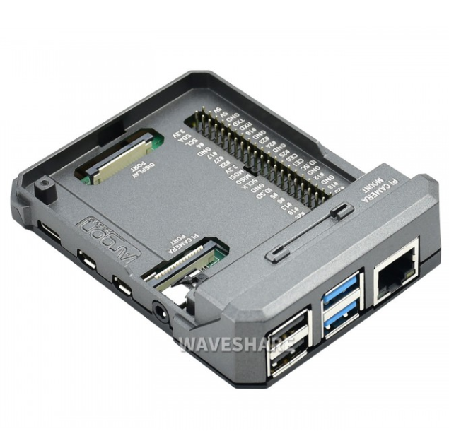 Argon NEO: A Slim Aluminum Case for Raspberry Pi 4, Passive Cooling (ของแท้จาก Waveshare)