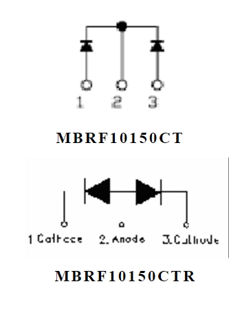 MBRF10150CT 10A. 150V.