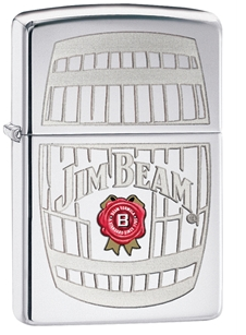 Zippo 28421 jim beam barrel high polish chrome