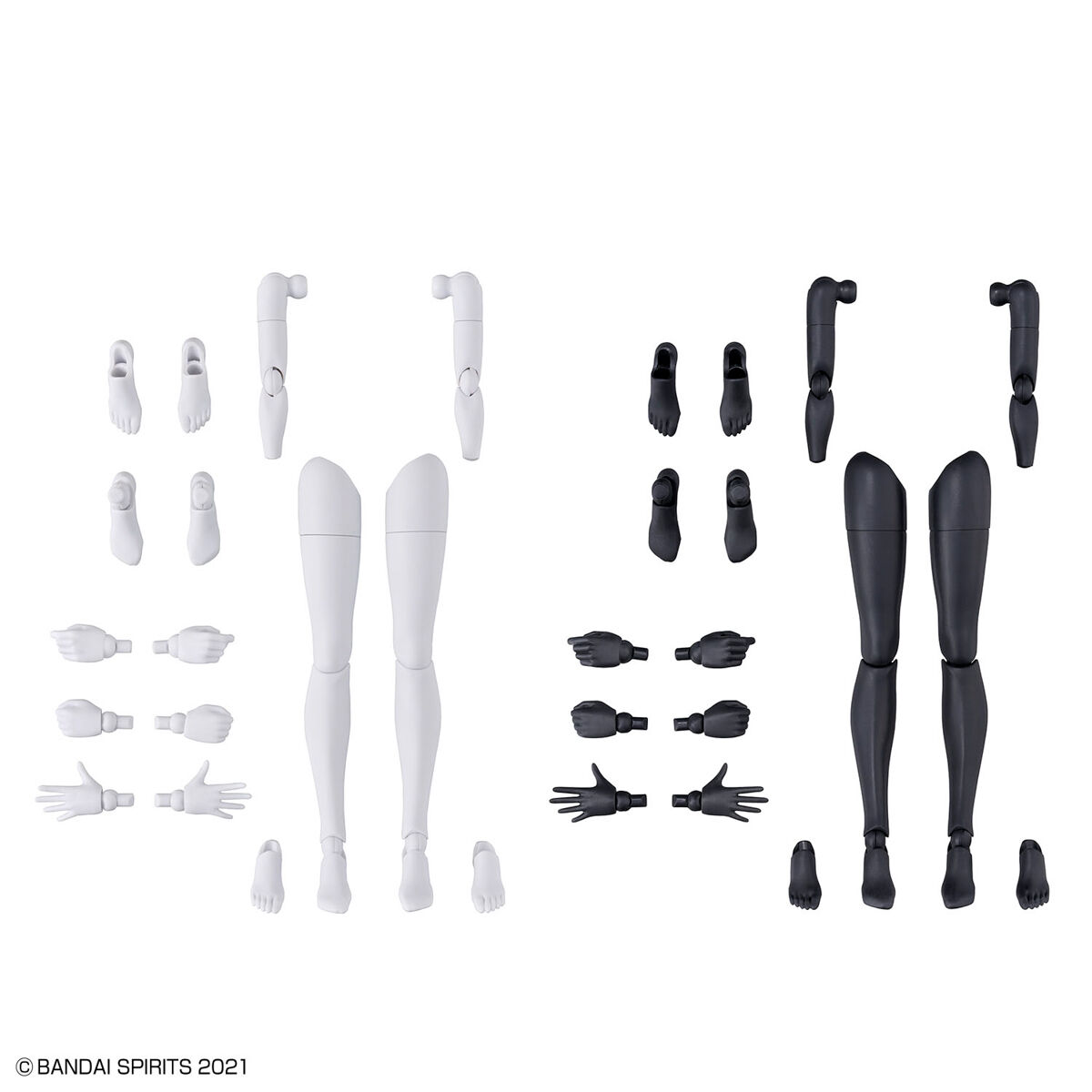 30MS Option Body Parts Arm Parts & Leg Parts (White/Black)