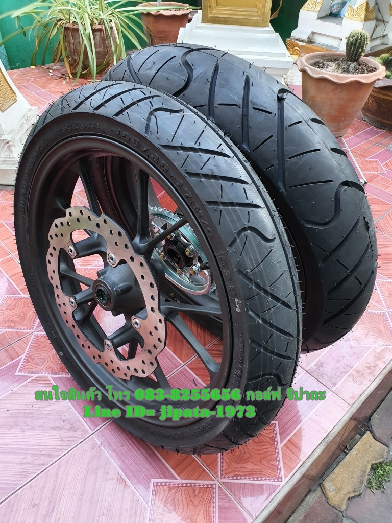 (CBR 150 i) ชุดวงล้อแม็กหน้า-หลัง พร้อมยาง Hond CBR 150 i ปี 2019 แท้ (สินค้าตำหนิ)