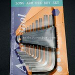 ชุดประแจตัวผู้ แบบหกเหลี่ยม Hexagonal Wrench 1.5-10mm 9 Piece Set