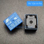 หัวรีเลย์ Relay 9V 10A รีเลย์ 9V 10A แบบ 4 ขา (ยี่ห้อ Songle)
