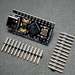 Arduino Pro Micro 5V/16MHz + Free Pin Header (Type-C USB) PCB สีดำ