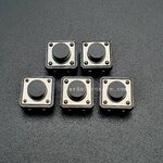 Tact Switch 12X12x6 mm ไมโครสวิตช์ กดติดปล่อยดับ 4 ขา (หัวกลม) (5 ชิ้น/pack)