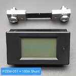 PZEM-051 DC V-A Panel Meter รุ่น PZEM-051-DC-100A (0-100A, 6.5-100V) + 100A External Shunt