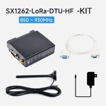 [ชุด Kit] Rail-mount SX1262 LoRa Data Transfer unit, RS232/RS485/RS422 to LoRa - HF version (แท้จาก Waveshare)