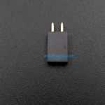[Black] 1X2 Pin Single Row Female Header 2.54mm Pitch Straight Pin Square (จำนวน 1 ชิ้น)