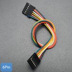 2.54mm Female - Female DuPont Jumper Wire 6Pin 20cm