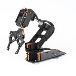 ชุดโครงแขนกลหุ่นยนต์ Arm Robot 6 DOF Arduino สีดำ โลหะ