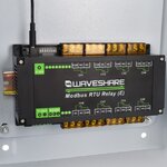 Industrial Modbus RTU 8-ch Relay Module (E) with RS485 Interface, 30A High Current, Multi Isolation Protection Circuits, Rail-mounted Case (แท้ Waveshare)