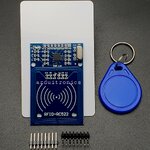 โมดูลอ่านบัตร RFID Card Reader/Detector Module Kit (RC522) พร้อม Tag Card และ Tag พวงกุญแจ PCB สีน้ำเงิน