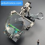 Third Hand Tool with Magnifying Glass with Soldering Stand ตัวช่วยจับแผ่นปริ๊นพร้อมที่วางหัวแร้ง
