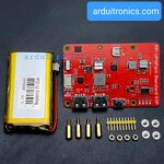 Raspberry Pi (RPi) UPSPack Standard V3 PCB สีแดง + ถ่าน 3.7V 4000mAh