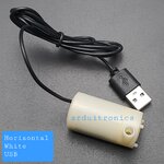 Mini DC Water Pump (DC 3V-5V) ปั๊มน้ำ USB ขนาดเล็ก 3-5V สีขาว แนวนอน