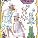 แพทเทิร์นตัดชุดเดรส และหมวก เด็กหญิง ไซน์ 3 4 5 6 ขวบ