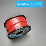 สายไฟอ่อนเส้นเดี่ยว 22AWG UL1007 ความยาว 100 ฟุต (33 เมตร) สีแดง