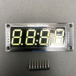 โมดูลแสดงค่าตัวเลข 4 หลัก สีขาว 7 Segment 4 Digit TM1637 Module Size 0.56" (5643AW Common Cathode) ยังไม่บัดกรี