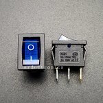 สวิตช์ไฟเปิด/ปิด Size 19x12mm Power Switch 3 ขา KCD1-101/N สีน้ำเงิน (1ชิ้น)