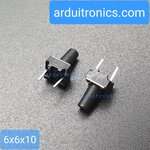 Tact Switch 6X6x10mm ไมโครสวิตช์ กดติดปล่อยดับ 2 ขา (หัวกลม)