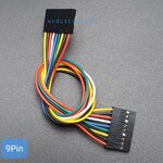 2.54mm Female - Female DuPont Jumper Wire 9Pin 20cm