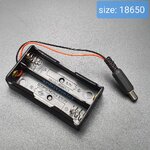 Battery Box รางถ่าน Lithium 18650 จำนวน 2 ก้อน 7.4V พร้อมหัว Jack