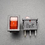 สวิตช์ไฟเปิด/ปิด Size 19x12mm Power Switch 3 ขา KCD1-101/N สีแดง (1ชิ้น)