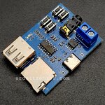 โมดูลเล่นเพลง MP3 รองรับ SD Card และ FlashDrive พร่อม Jack 3.5 ต่อกับหูฟังหรือเครื่องขยายเสียง ( Type-C )