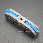 Terminal ต่อสายไฟแบบเร็ว 2 ช่อง (1 in - 1 out) Wire Connector Quick Terminal 0.2-4mm Square Splitter รุ่น DF-2-Y สีฟ้า