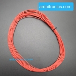 สายไฟอ่อนใส้เต็ม 24AWG UL1007 ความยาว 10 เมตร (สีแดง)