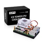 52Pi Low-Profile Ice Tower Cooling Fan RGB LED Light for Raspberry Pi 5