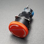 Emergency Stop Switch − Self Locking − 16mm Mounting Hole Dia.16mm/Rating 250VAC 3 Pin