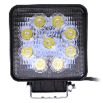 รุ่นหนา 5 cm. ไฟสปอตไลท์ แอลอีดี LED SPOT LIGHT เหลี่ยม 27W 12V/24V ขนาด 4"นิ้ว (สินค้าสั่งผลิต ใช้หลอด LED คุณภาพสูง อย่างดี) *พร้อมส่ง*