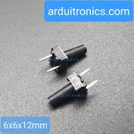 Tact Switch 6X6x12mm ไมโครสวิตช์ กดติดปล่อยดับ 2 ขา (หัวกลม)