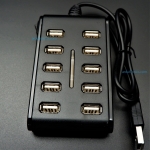 10 Ports Double Row USB 2.0 Hub with Switch