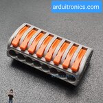 Terminal ต่อสายไฟแบบเร็ว 8 จุด Wire Connector Quick Terminal 0.75-4 Square Slitter PCT-218