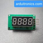 โมดูลแสดงค่าตัวเลข 4 หลัก 7 Segment 4 Digit Clock Display 0.36 Inches - Green PCB
