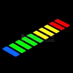 4 Color 10 Segment LED Bar Graph (แดง 2 แถว เหลือง 3 แถว เขียว 4 แถว น้ำเงิน 1 แถว)