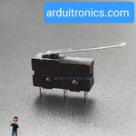 Micro Switch ไมโครสวิตช์แบบปลายเรียบแบนยาวเกินขอบ (ก้านยาว 3cm) Limit Switch MicroSwitch