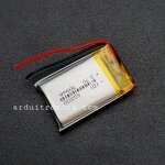 3.7V 500mAh Lithium Battery Rechargeable Polymer (LiPo) - รุ่น 602030