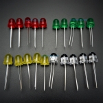 8mm LED Pack (white, red, green, yellow) 5 each