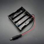 Battery Box รางถ่าน Lithium 18650 จำนวน 4 ก้อน 14.8V (ต่ออนุกรมกัน) พร้อมหัวต่อ Jack ขนาด 5.5x2.5mm